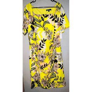 Rachel Roy Solar Sun Combo Dress 20W Floral Print MSRP $129 Multicolor NWT